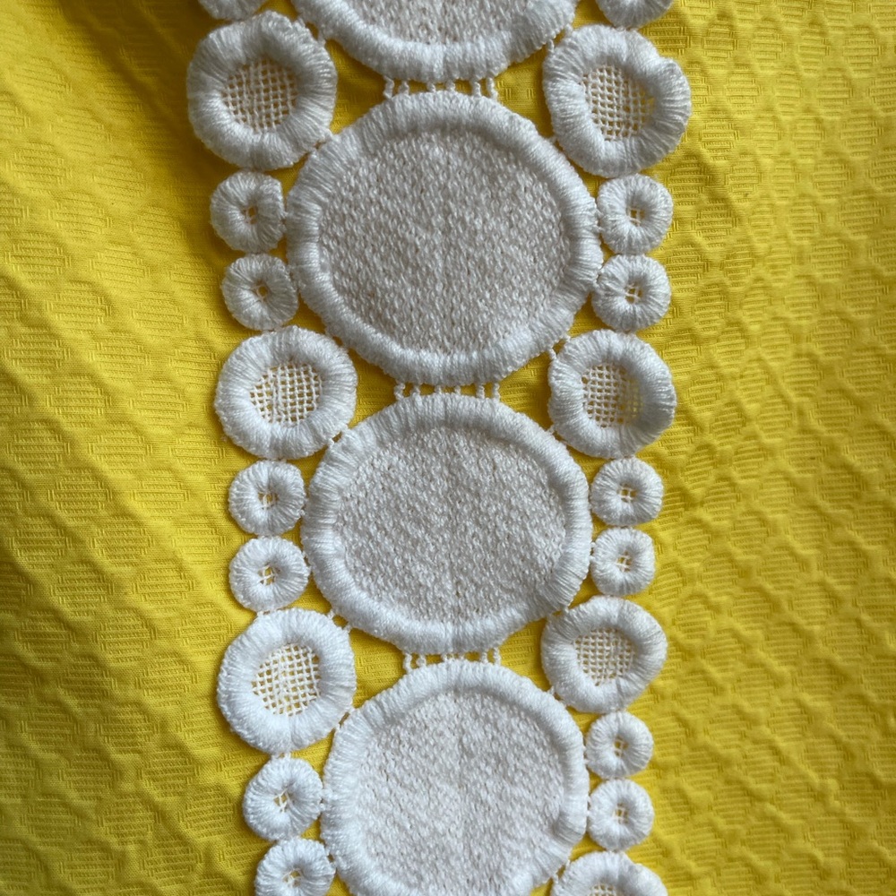 NWT Lilly Pulitzer Jacqueline Yellow Embroidered Lace Applique Dress resort - Picture 7 of 10